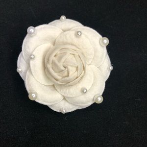 Camellia Brooch with pearls